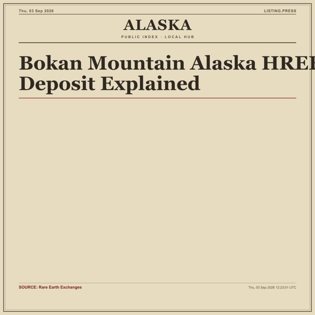 Bokan Mountain Alaska HREE Deposit Explained
