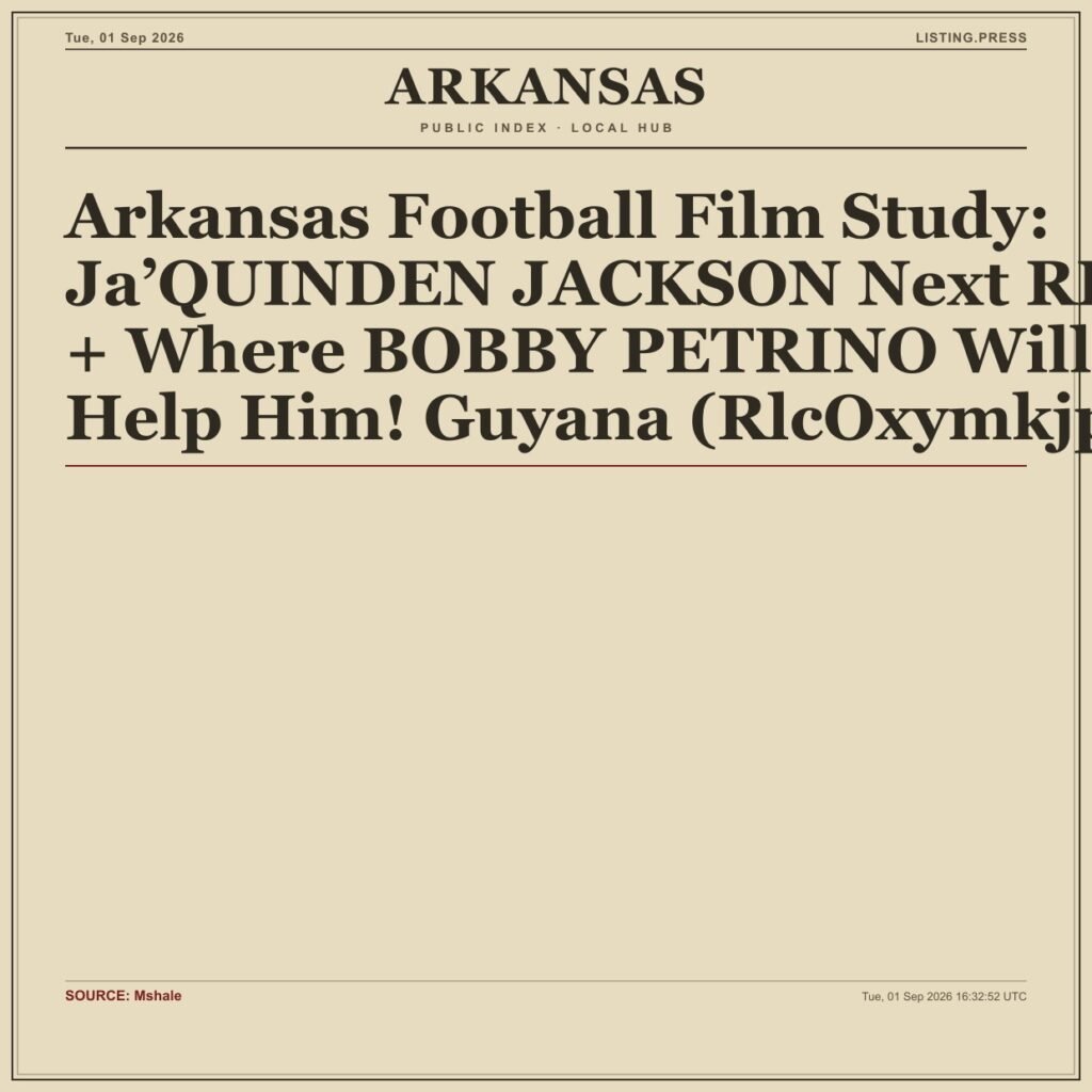 Arkansas Football Film Study: Ja’QUINDEN JACKSON Next RB1? + Where BOBBY PETRINO Will Help Him! Guyana (RlcOxymkjp)
