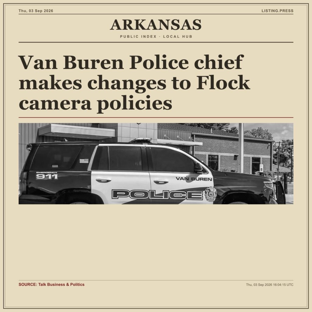 Van Buren Police chief makes changes to Flock camera policies