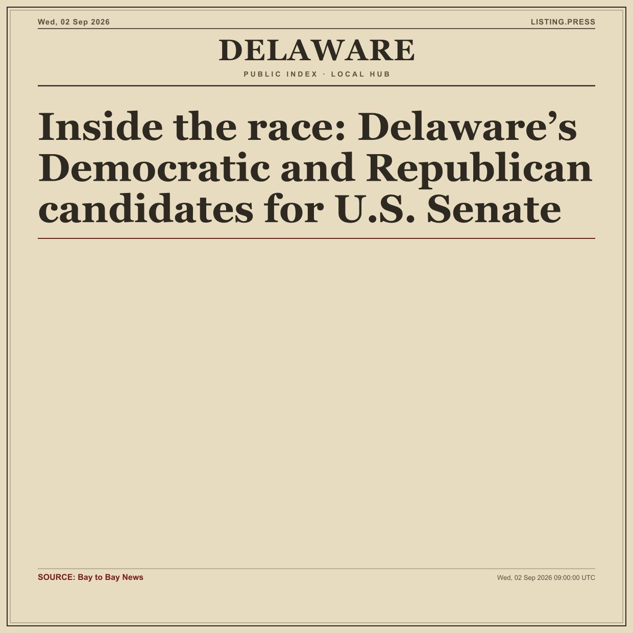 Inside the race: Delaware’s Democratic and Republican candidates for U.S. Senate