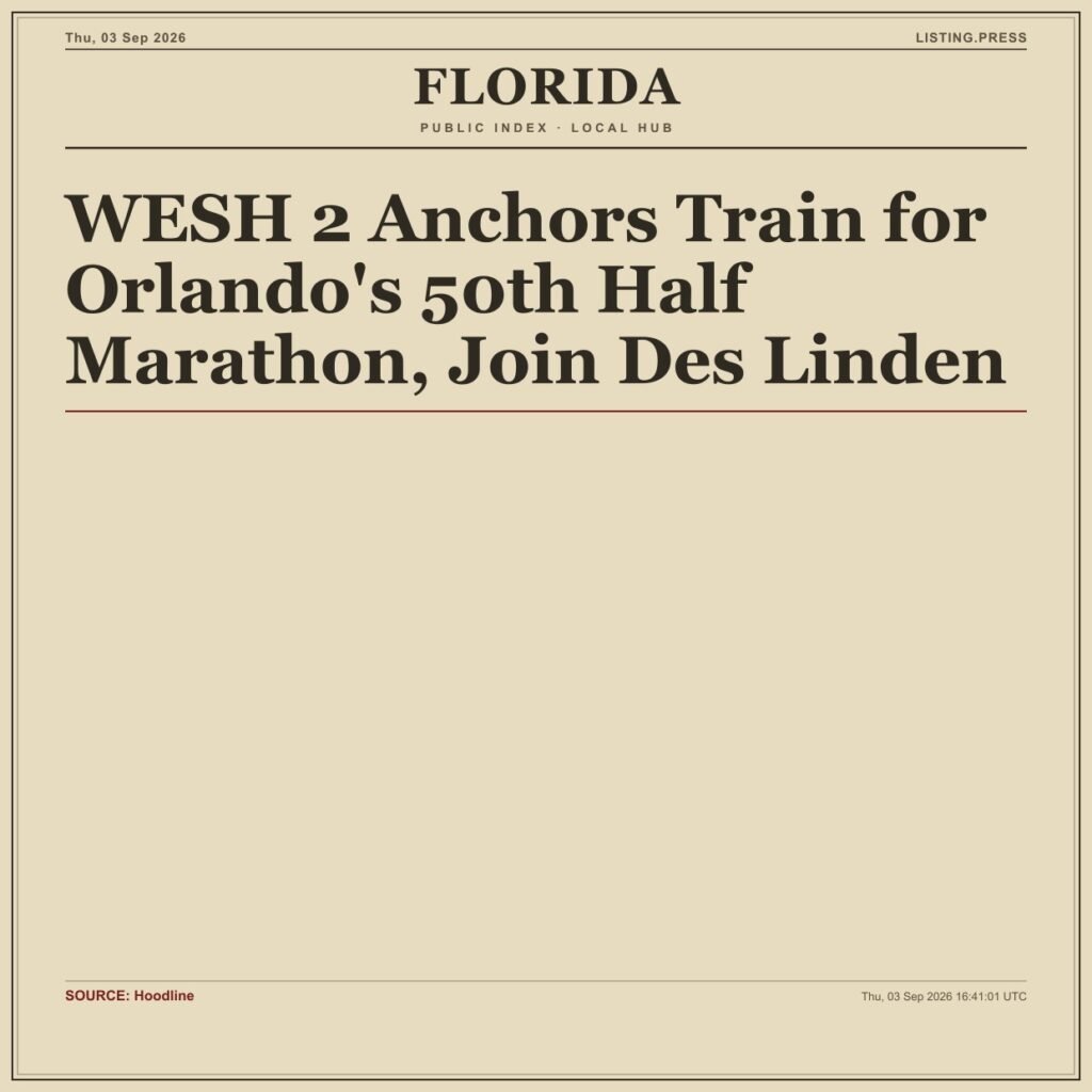 WESH 2 Anchors Train for Orlando’s 50th Half Marathon, Join Des Linden
