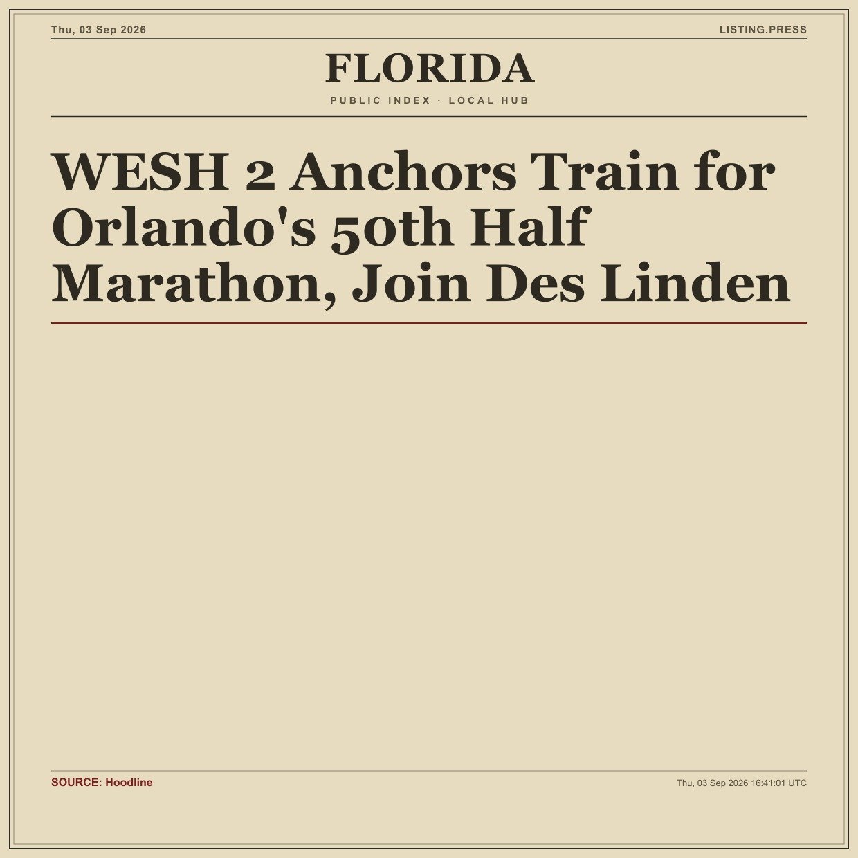 WESH 2 Anchors Train for Orlando's 50th Half Marathon, Join Des Linden