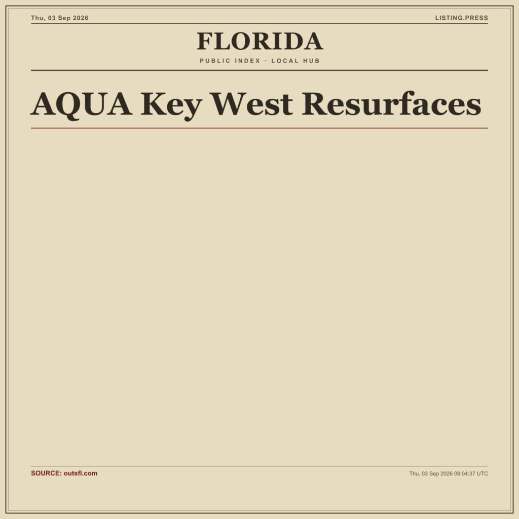 AQUA Key West Resurfaces