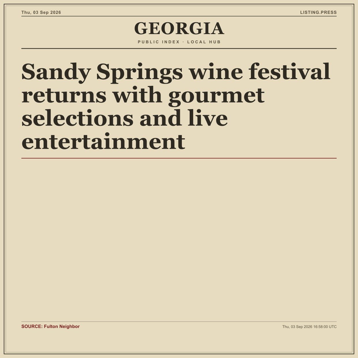 Sandy Springs wine festival returns with gourmet selections and live entertainment