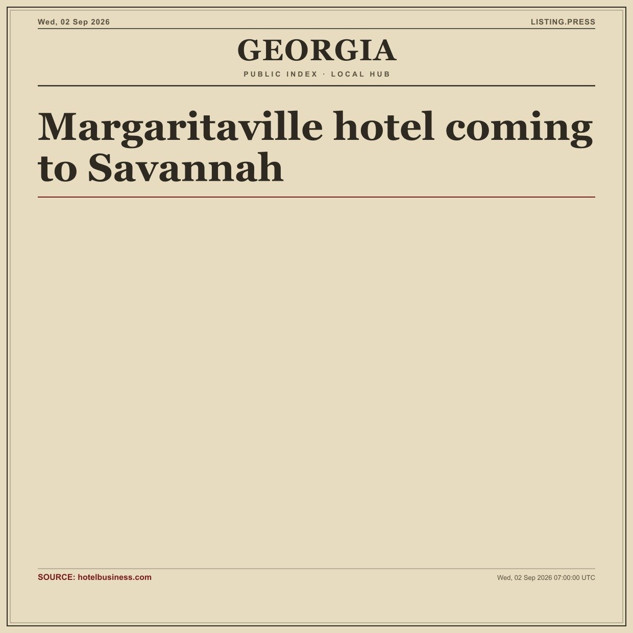 Margaritaville hotel coming to Savannah
