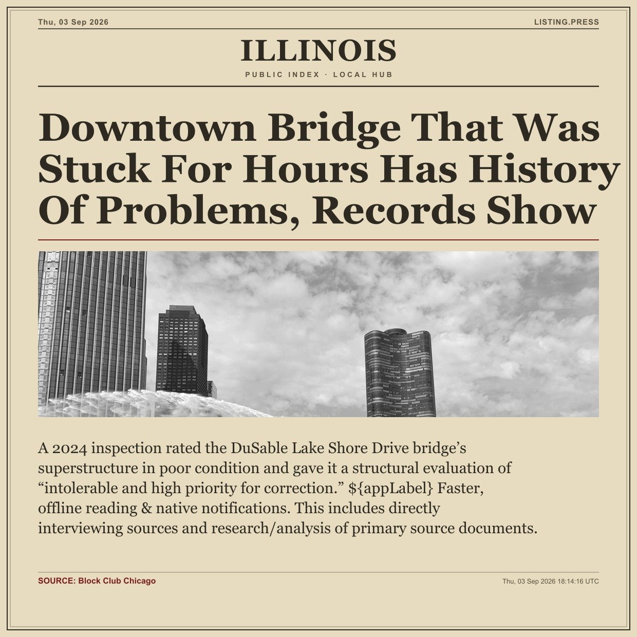 Downtown Bridge That Was Stuck For Hours Has History Of Problems, Records Show