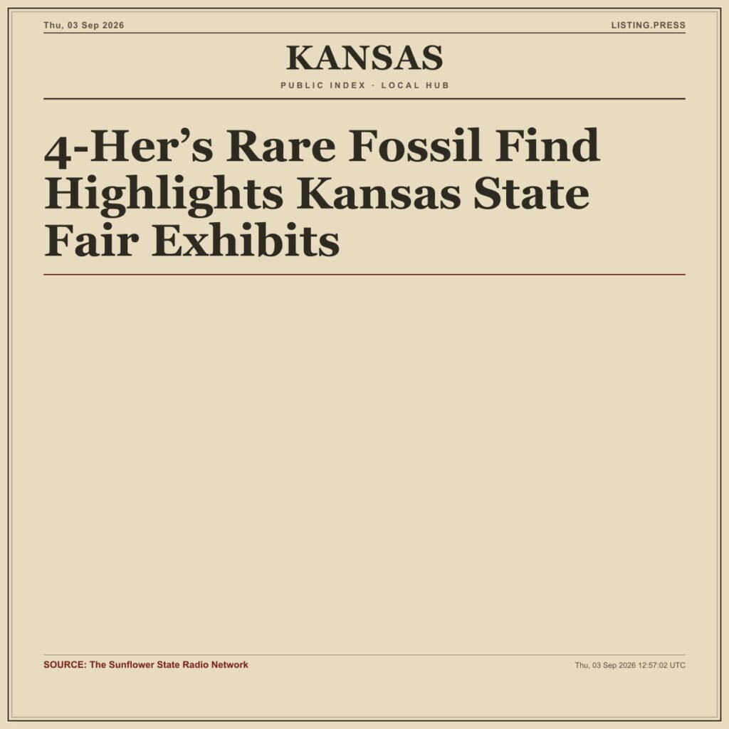 4-Her’s Rare Fossil Find Highlights Kansas State Fair Exhibits