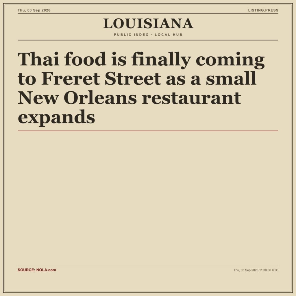 Thai food is finally coming to Freret Street as a small New Orleans restaurant expands