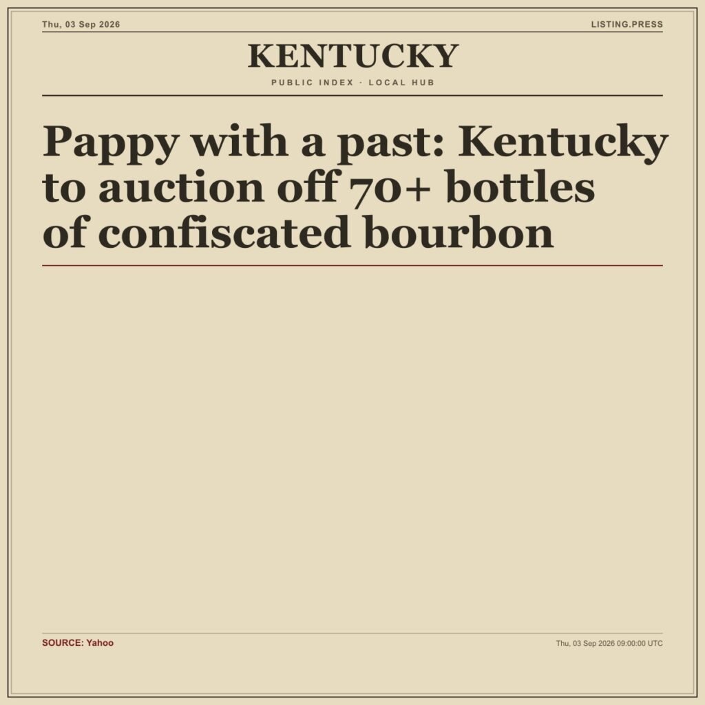 Pappy with a past: Kentucky to auction off 70+ bottles of confiscated bourbon