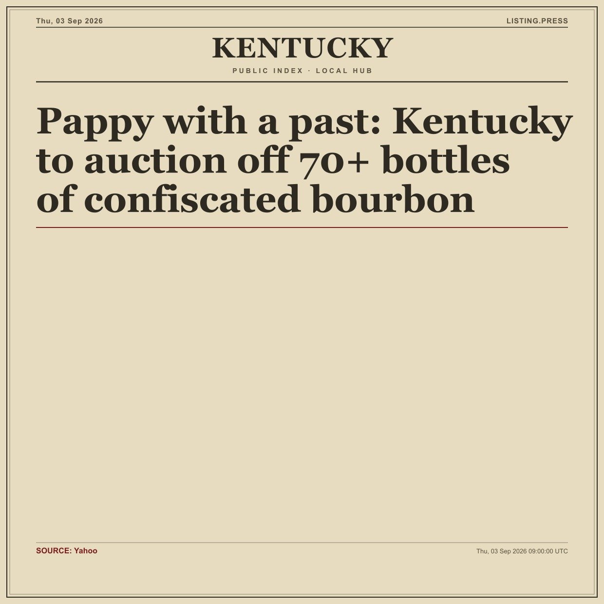 Pappy with a past: Kentucky to auction off 70+ bottles of confiscated bourbon