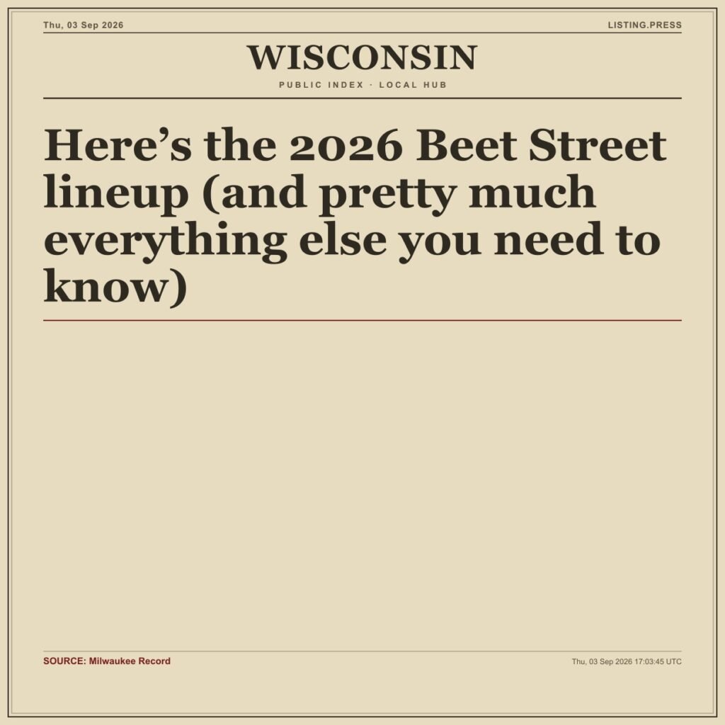 Here’s the 2026 Beet Street lineup (and pretty much everything else you need to know)