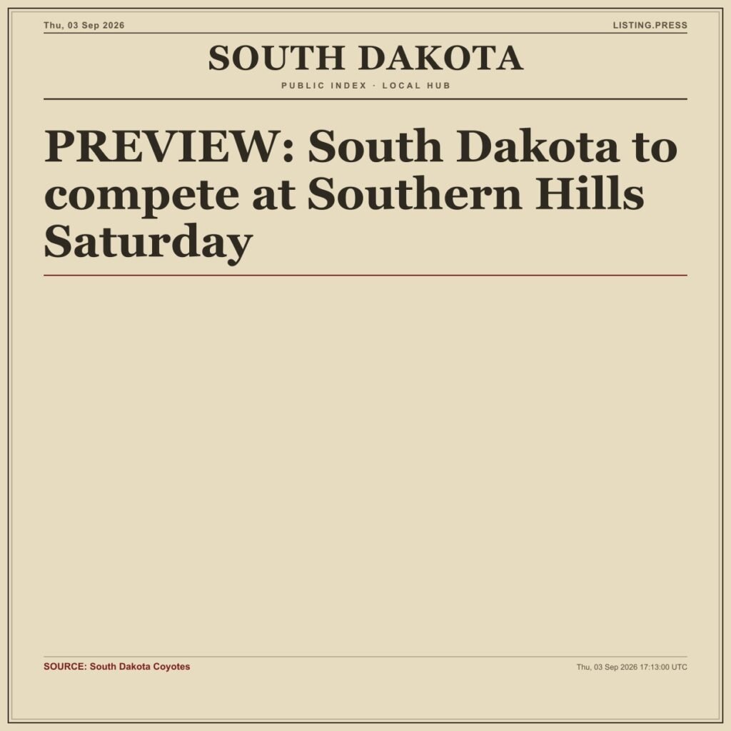 PREVIEW: South Dakota to compete at Southern Hills Saturday