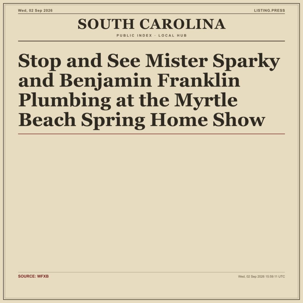 Stop and See Mister Sparky and Benjamin Franklin Plumbing at the Myrtle Beach Spring Home Show