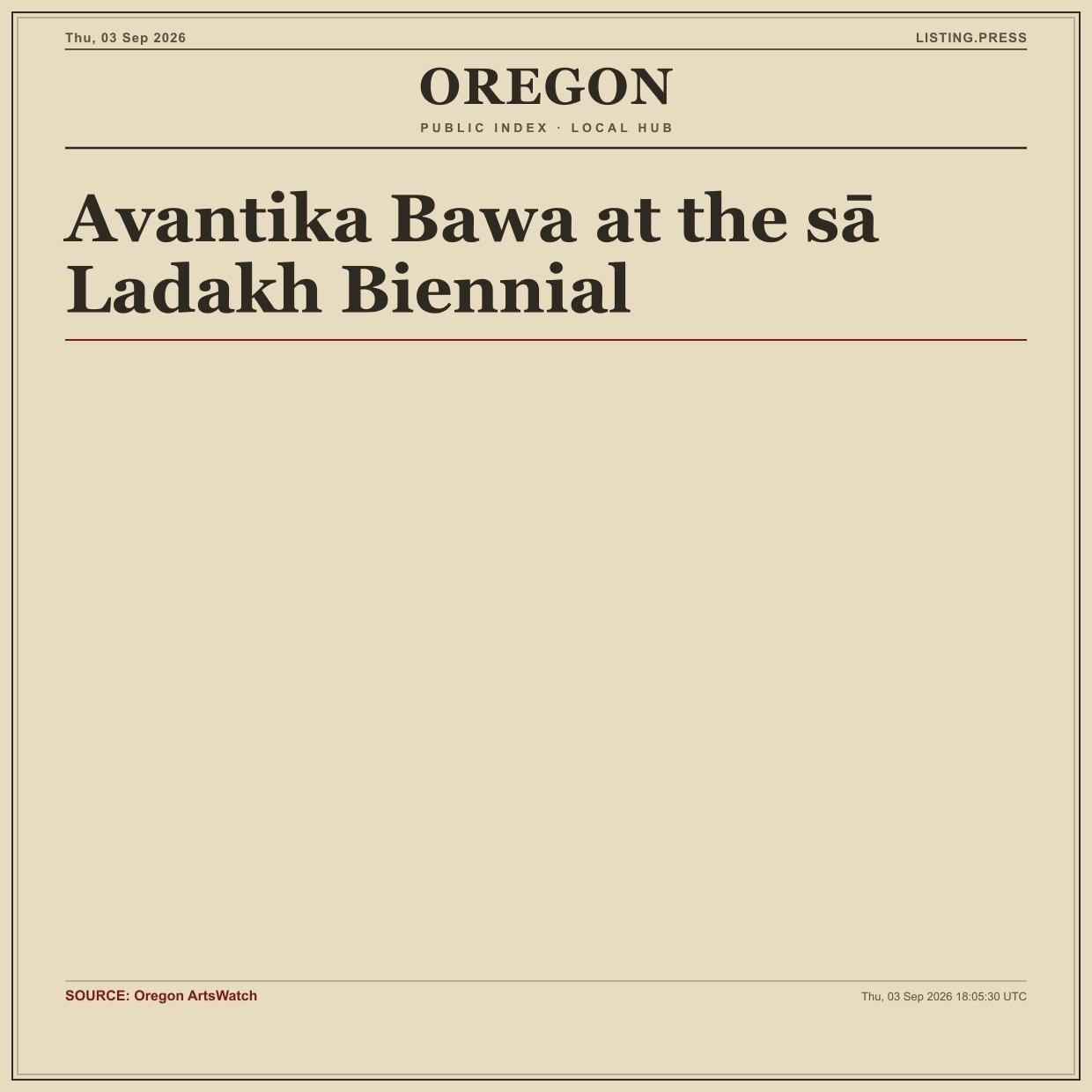 Avantika Bawa at the sā Ladakh Biennial