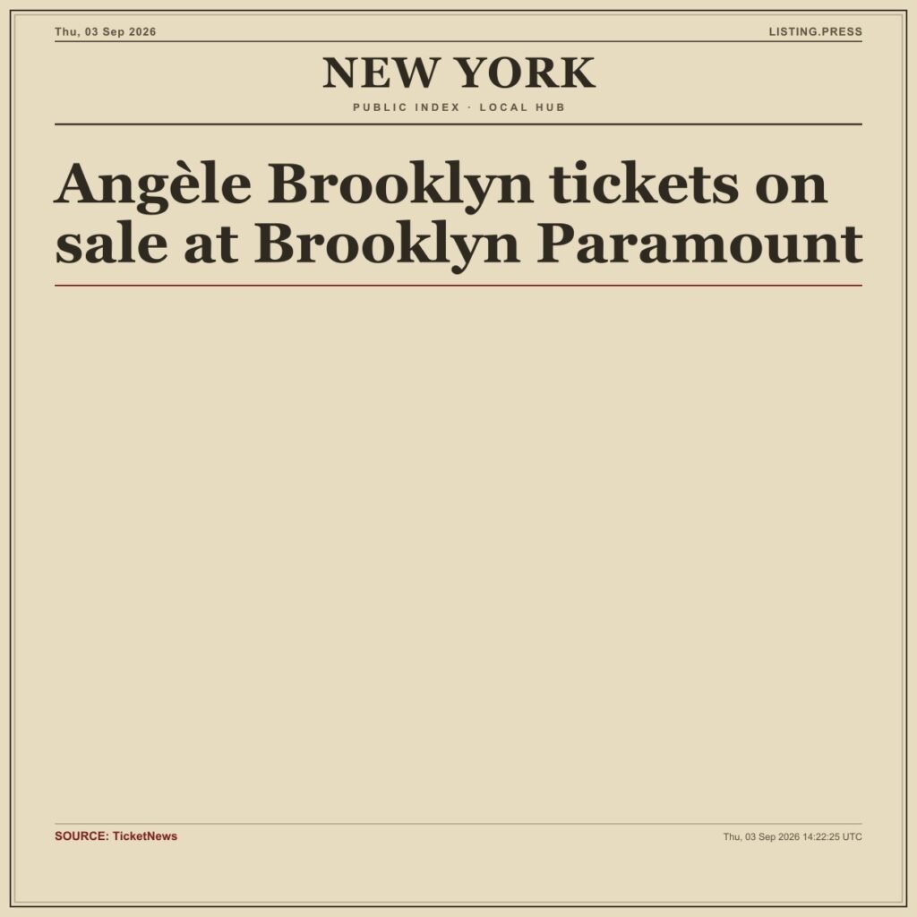 Angèle Brooklyn tickets on sale at Brooklyn Paramount