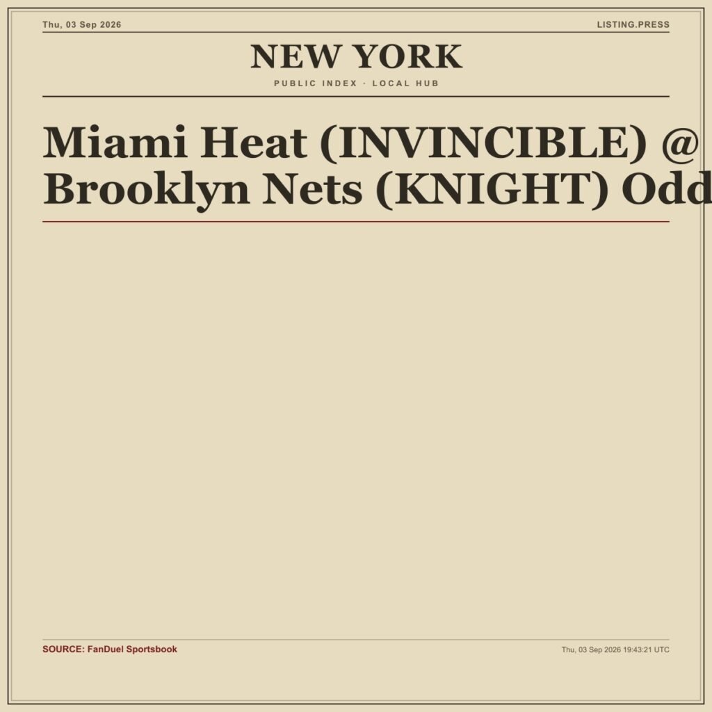 Miami Heat (INVINCIBLE) @ Brooklyn Nets (KNIGHT) Odds