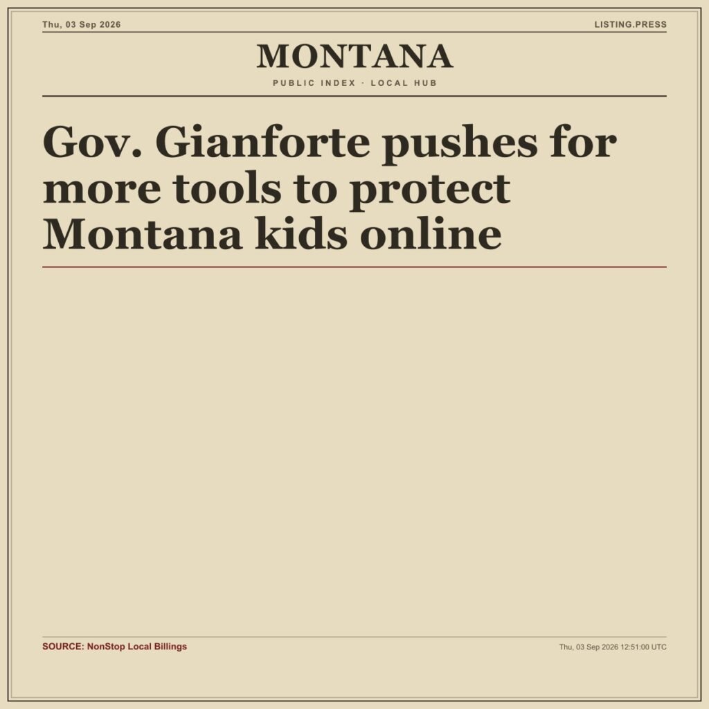 Gov. Gianforte pushes for more tools to protect Montana kids online