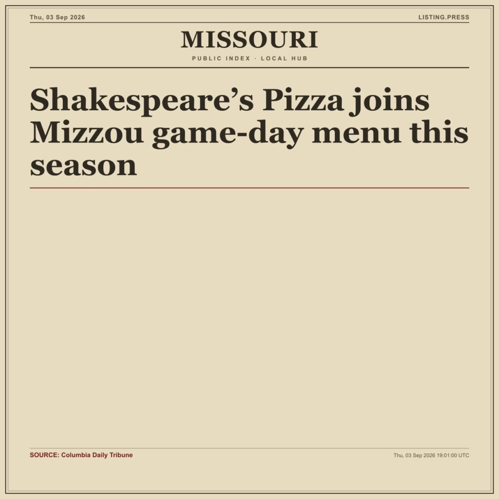 Shakespeare’s Pizza joins Mizzou game-day menu this season