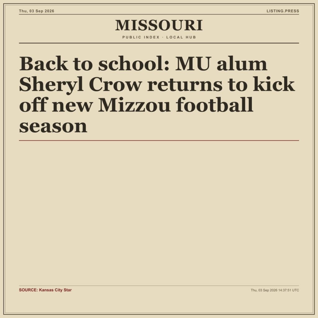 Back to school: MU alum Sheryl Crow returns to kick off new Mizzou football season