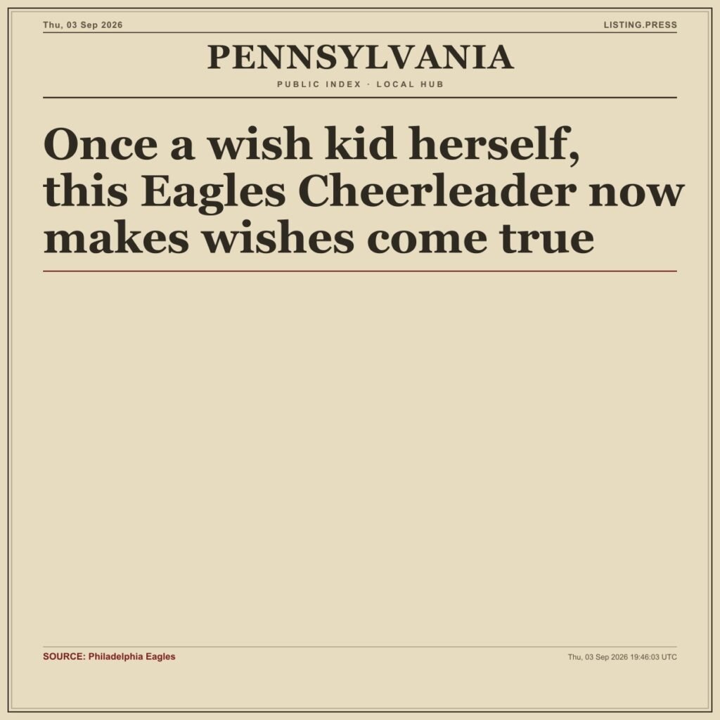 Once a wish kid herself, this Eagles Cheerleader now makes wishes come true