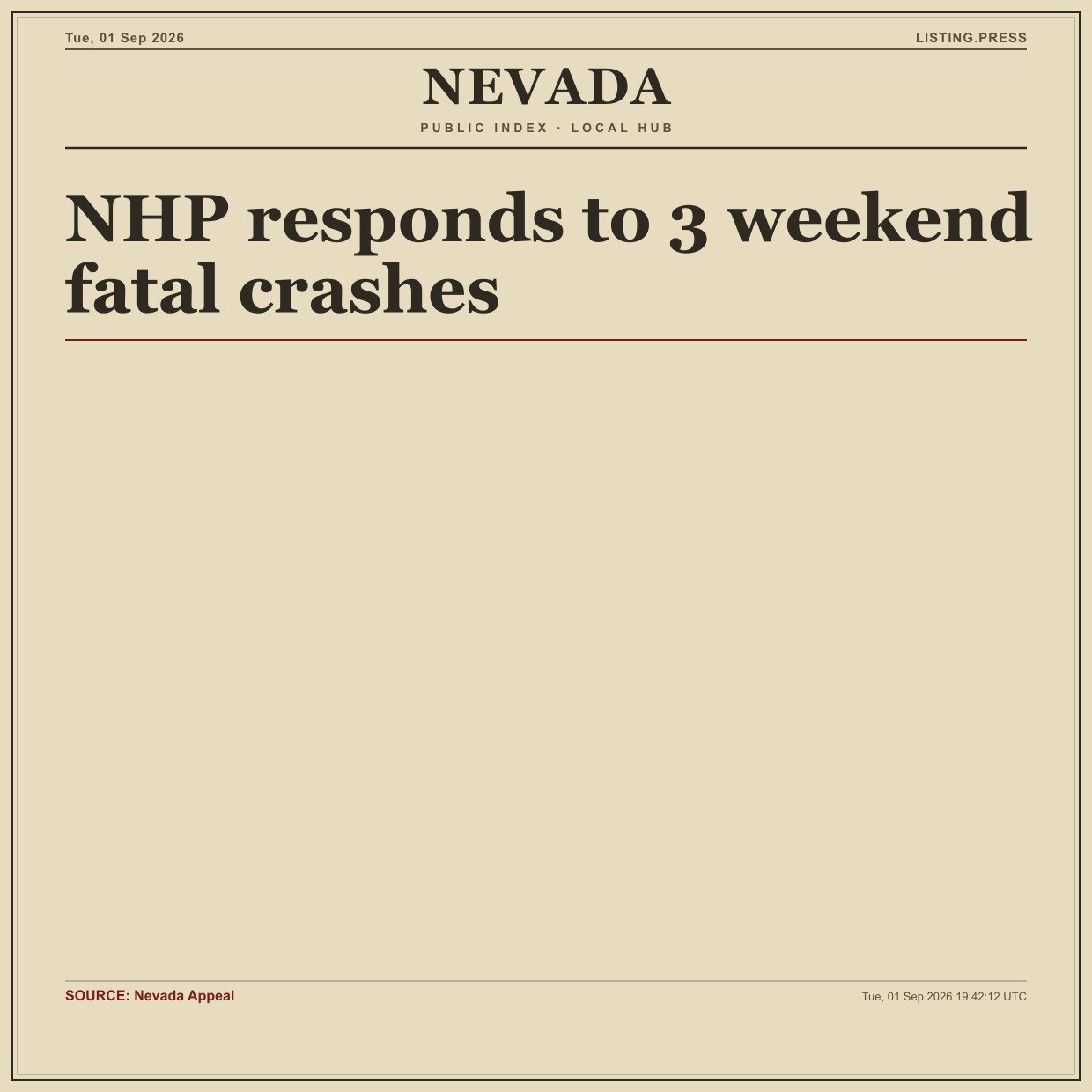 NHP responds to 3 weekend fatal crashes