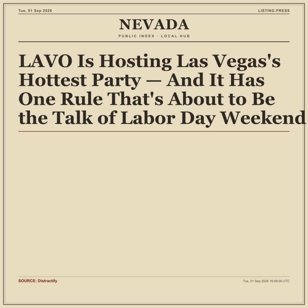 LAVO Is Hosting Las Vegas’s Hottest Party — And It Has One Rule That’s About to Be the Talk of Labor Day Weekend