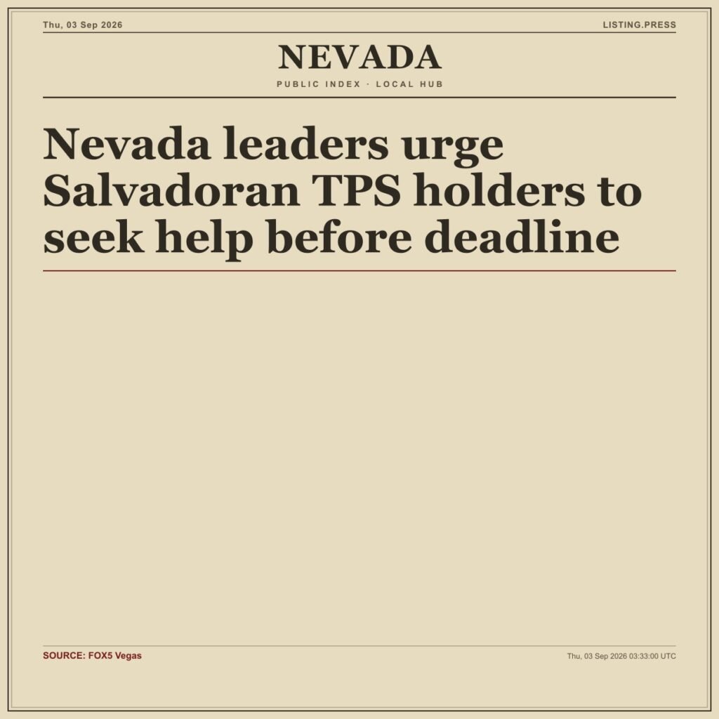 Nevada leaders urge Salvadoran TPS holders to seek help before deadline