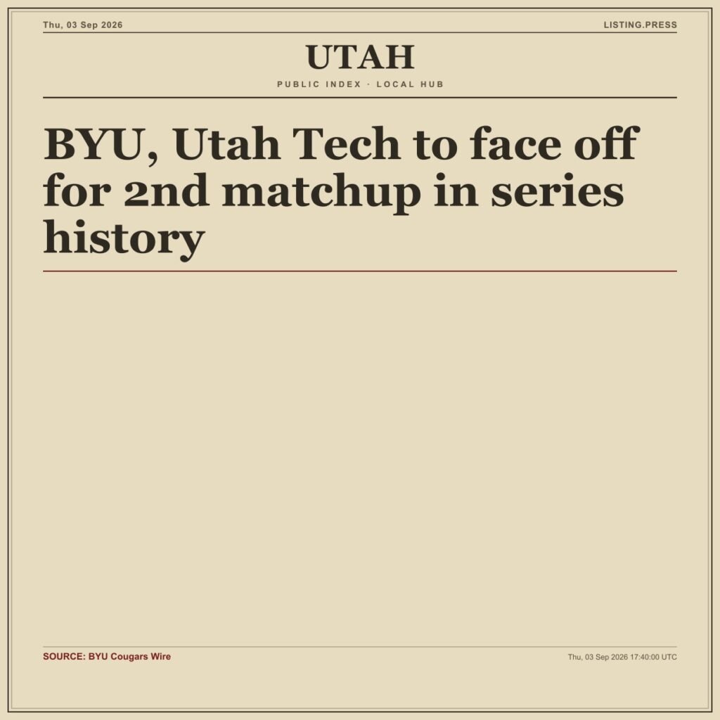 BYU, Utah Tech to face off for 2nd matchup in series history