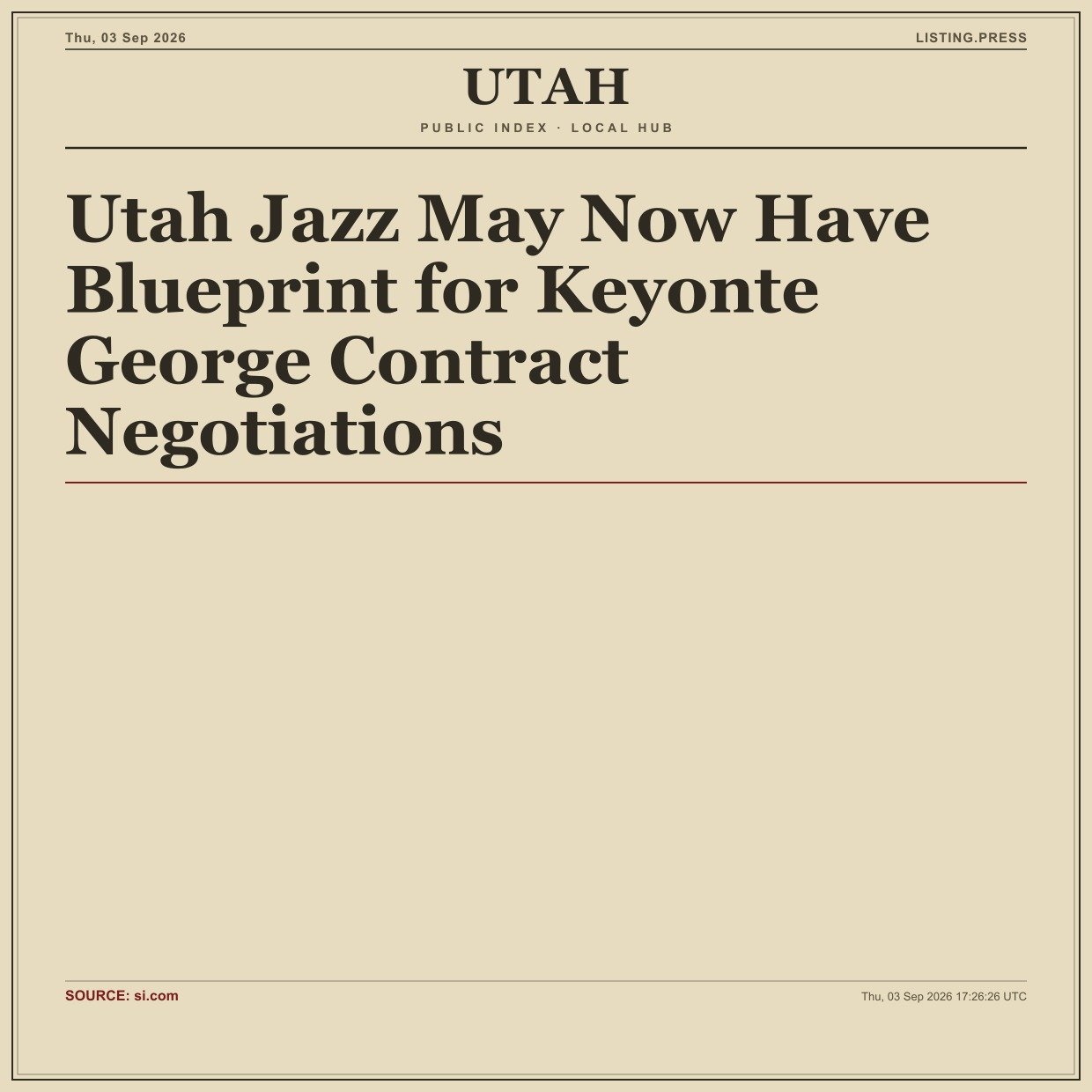 Utah Jazz May Now Have Blueprint for Keyonte George Contract Negotiations