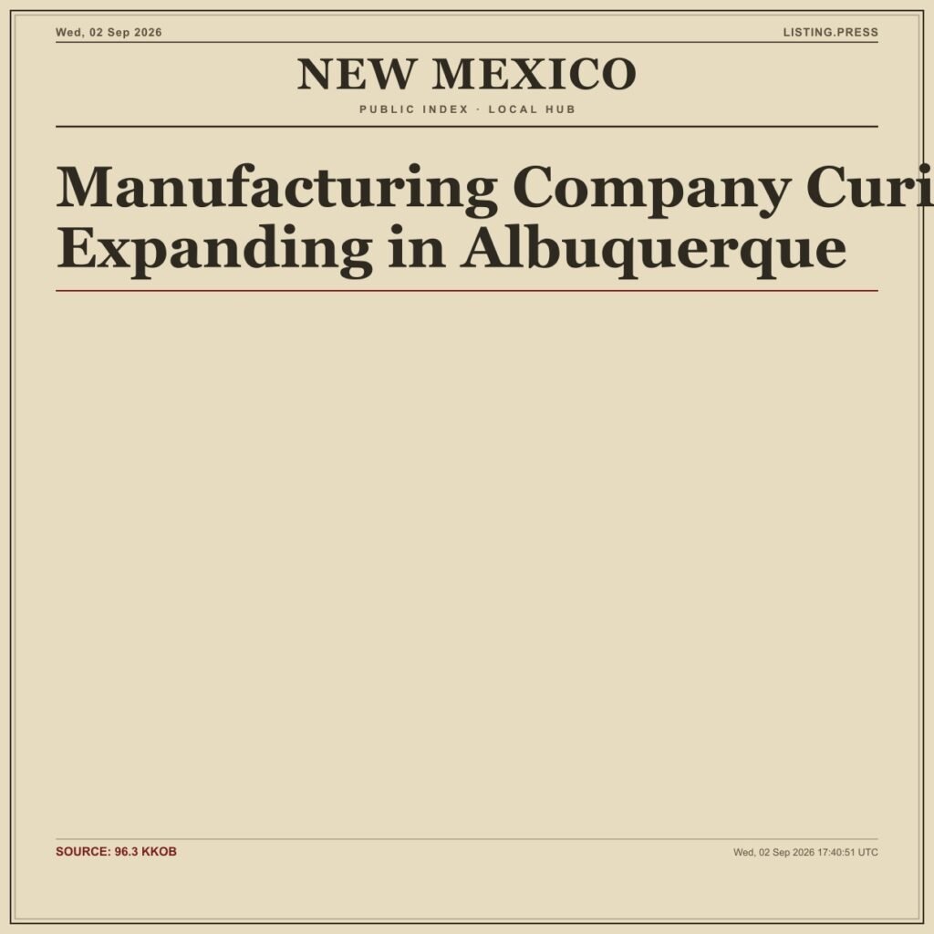 Manufacturing Company Curia Expanding in Albuquerque