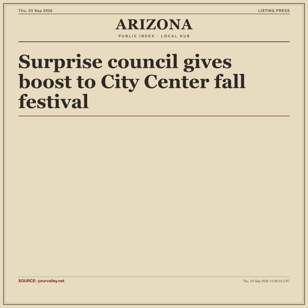 Surprise council gives boost to City Center fall festival