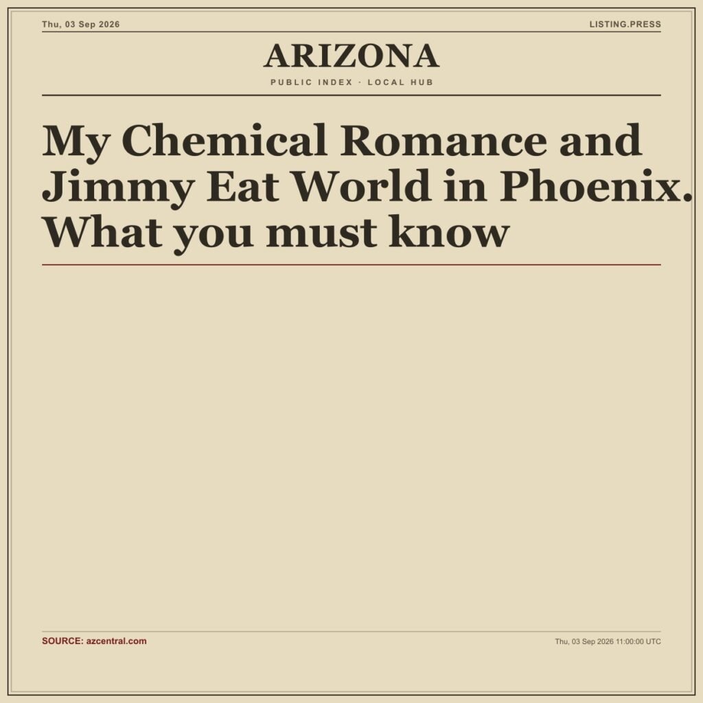 My Chemical Romance and Jimmy Eat World in Phoenix. What you must know