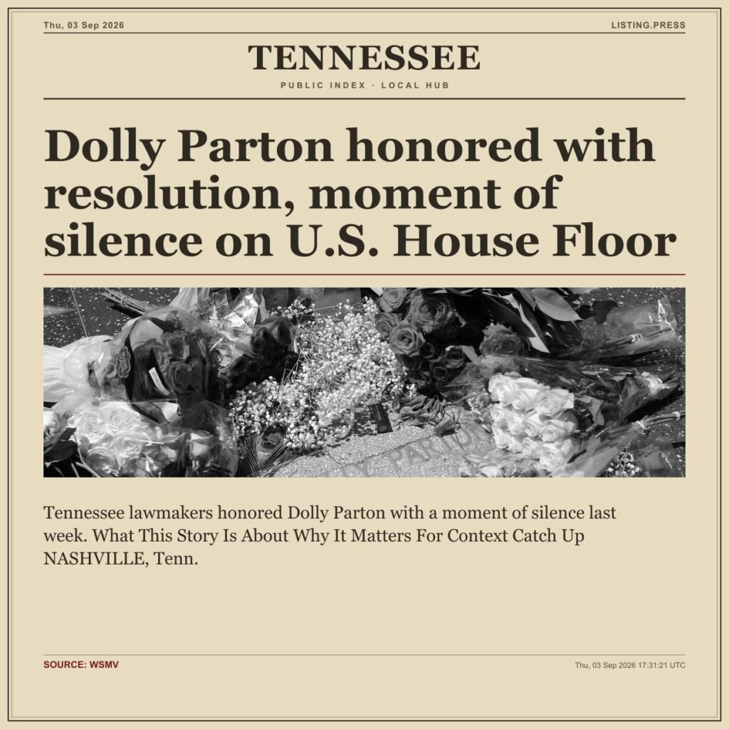 Dolly Parton honored with resolution, moment of silence on U.S. House Floor