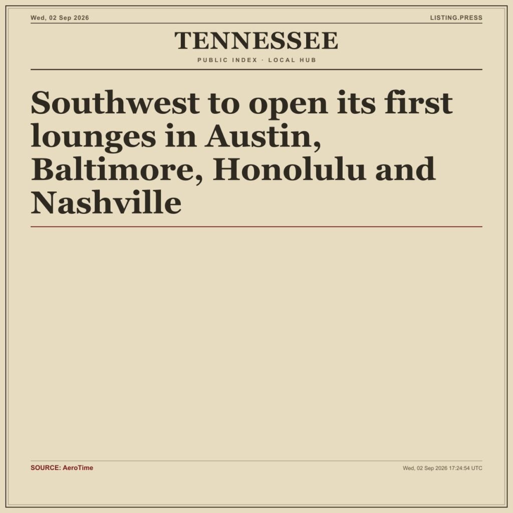 Southwest to open its first lounges in Austin, Baltimore, Honolulu and Nashville