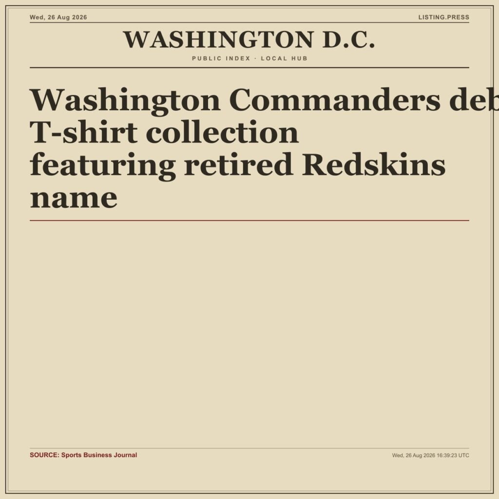 Washington Commanders debut T-shirt collection featuring retired Redskins name
