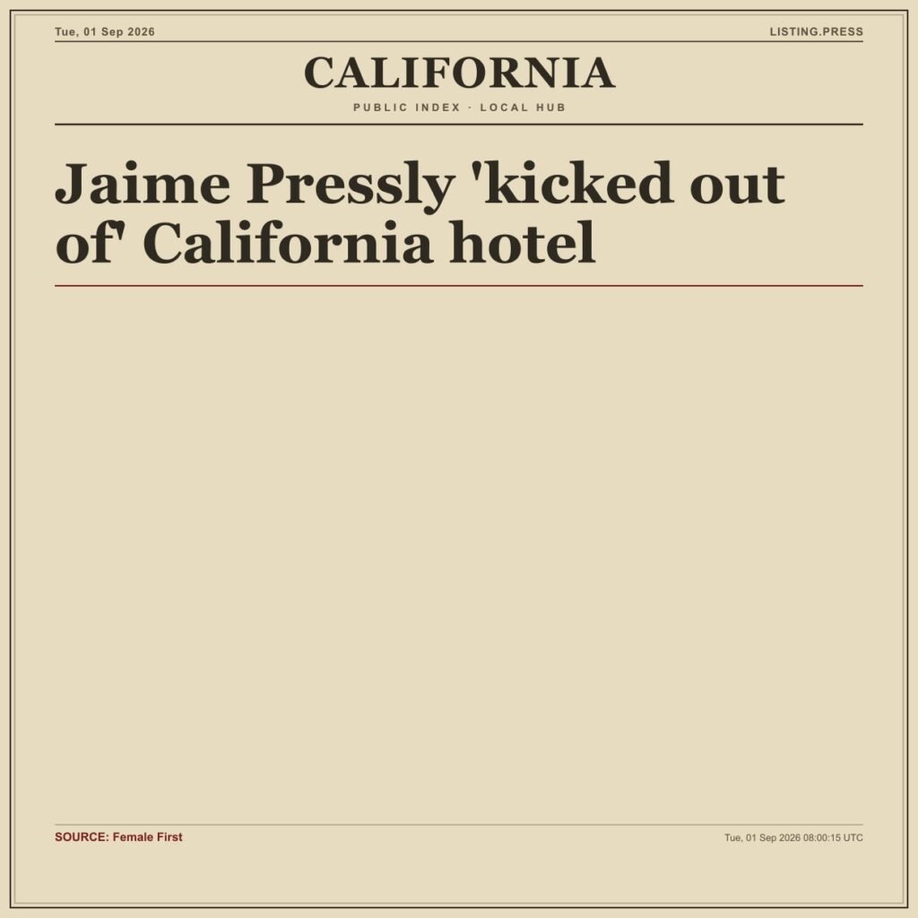Jaime Pressly ‘kicked out of’ California hotel