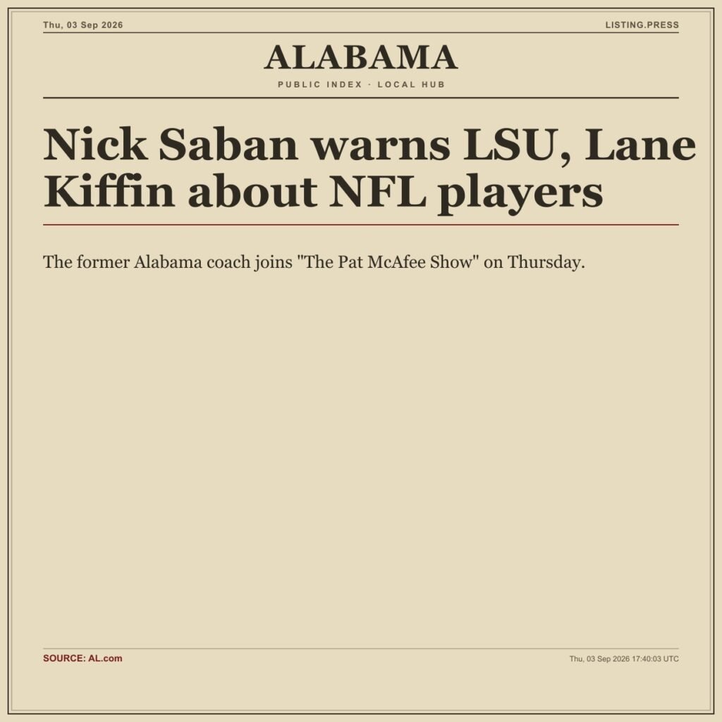 Nick Saban warns LSU, Lane Kiffin about NFL players