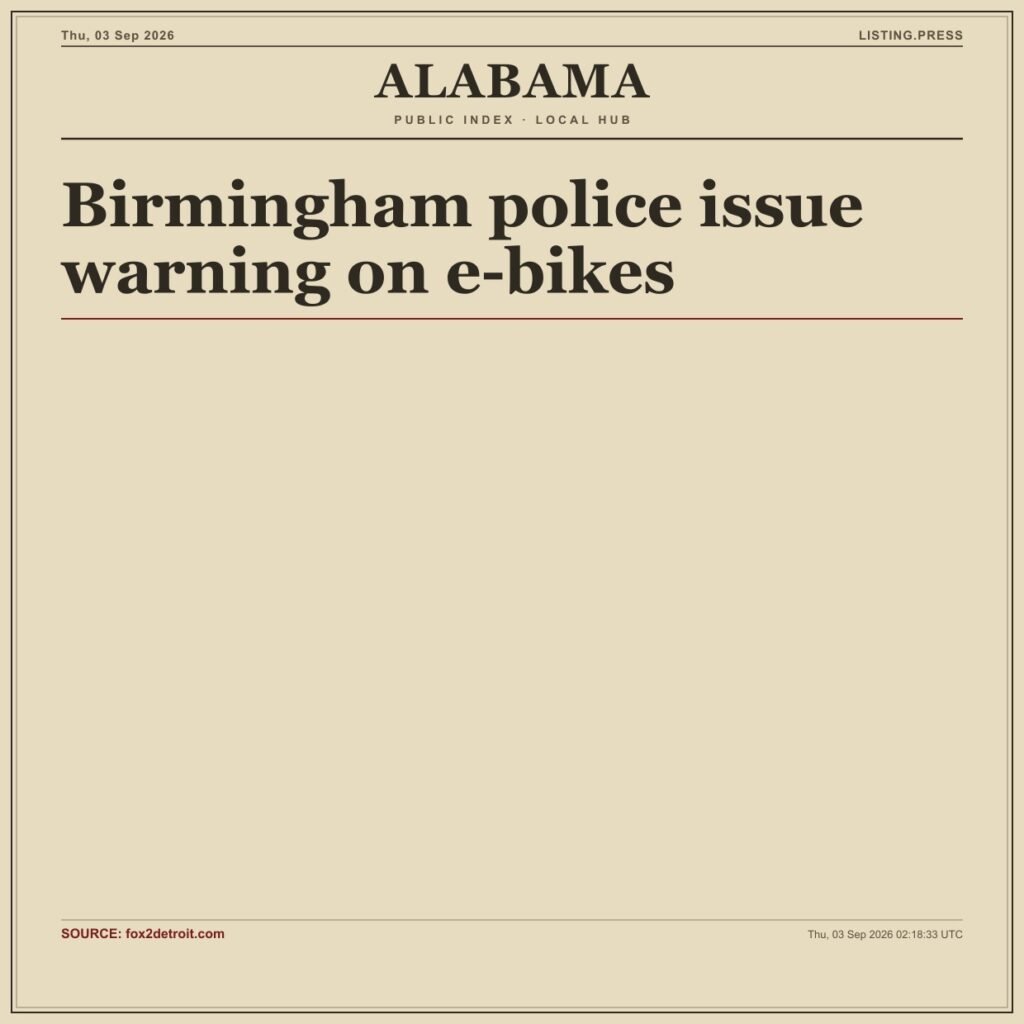 Birmingham police issue warning on e-bikes