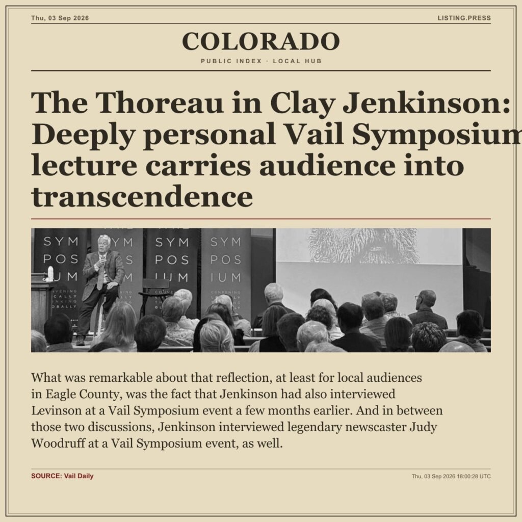 The Thoreau in Clay Jenkinson: Deeply personal Vail Symposium lecture carries audience into transcendence