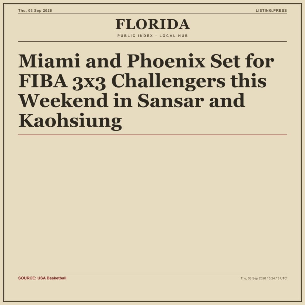 Miami and Phoenix Set for FIBA 3×3 Challengers this Weekend in Sansar and Kaohsiung