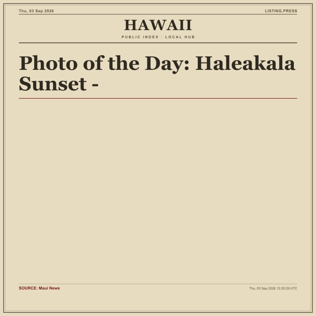 Photo of the Day: Haleakala Sunset –