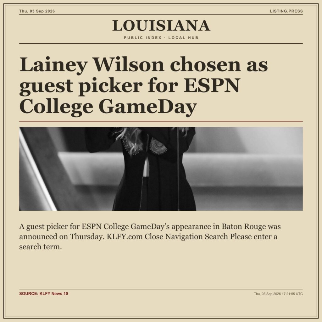Lainey Wilson chosen as guest picker for ESPN College GameDay