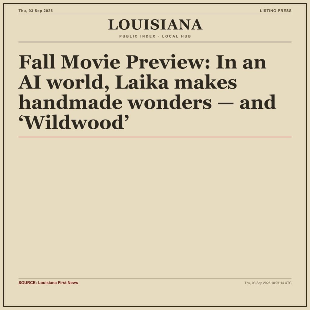 Fall Movie Preview: In an AI world, Laika makes handmade wonders — and ‘Wildwood’