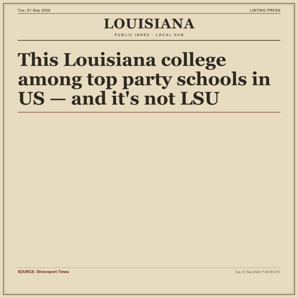 This Louisiana college among top party schools in US — and it’s not LSU