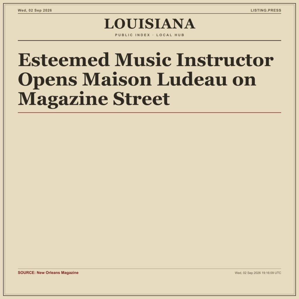 Esteemed Music Instructor Opens Maison Ludeau on Magazine Street