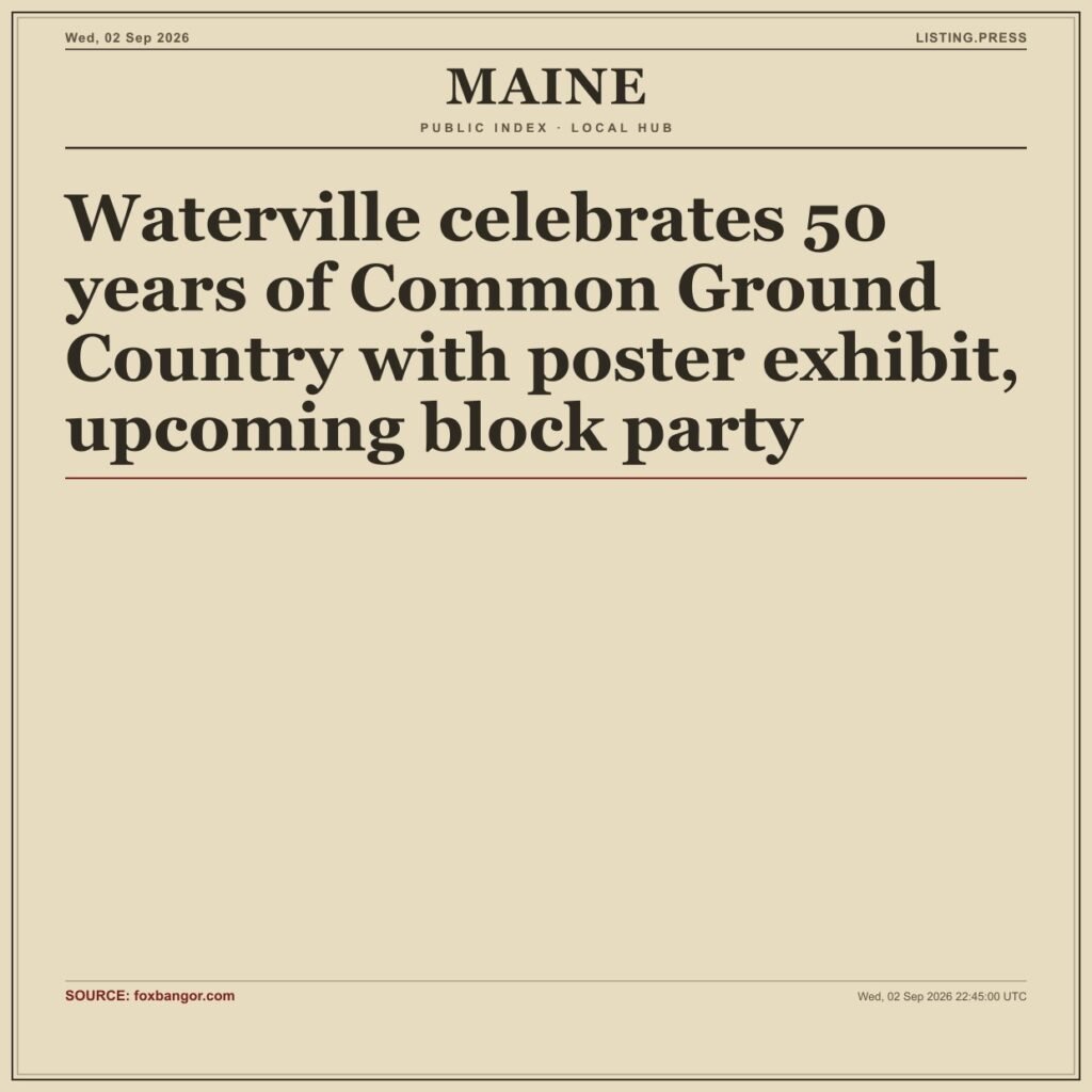 Waterville celebrates 50 years of Common Ground Country with poster exhibit, upcoming block party