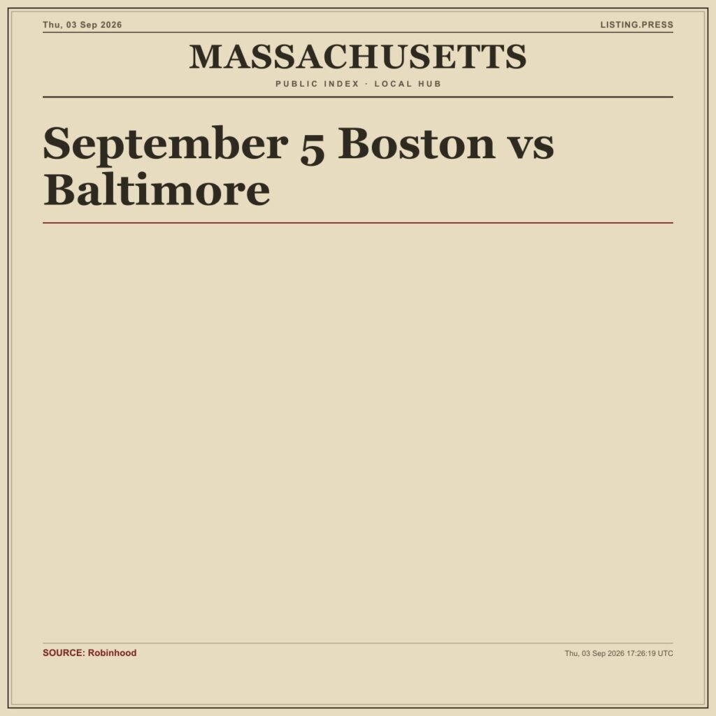 September 5 Boston vs Baltimore