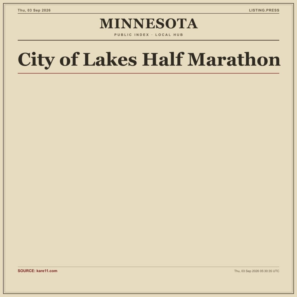 City of Lakes Half Marathon
