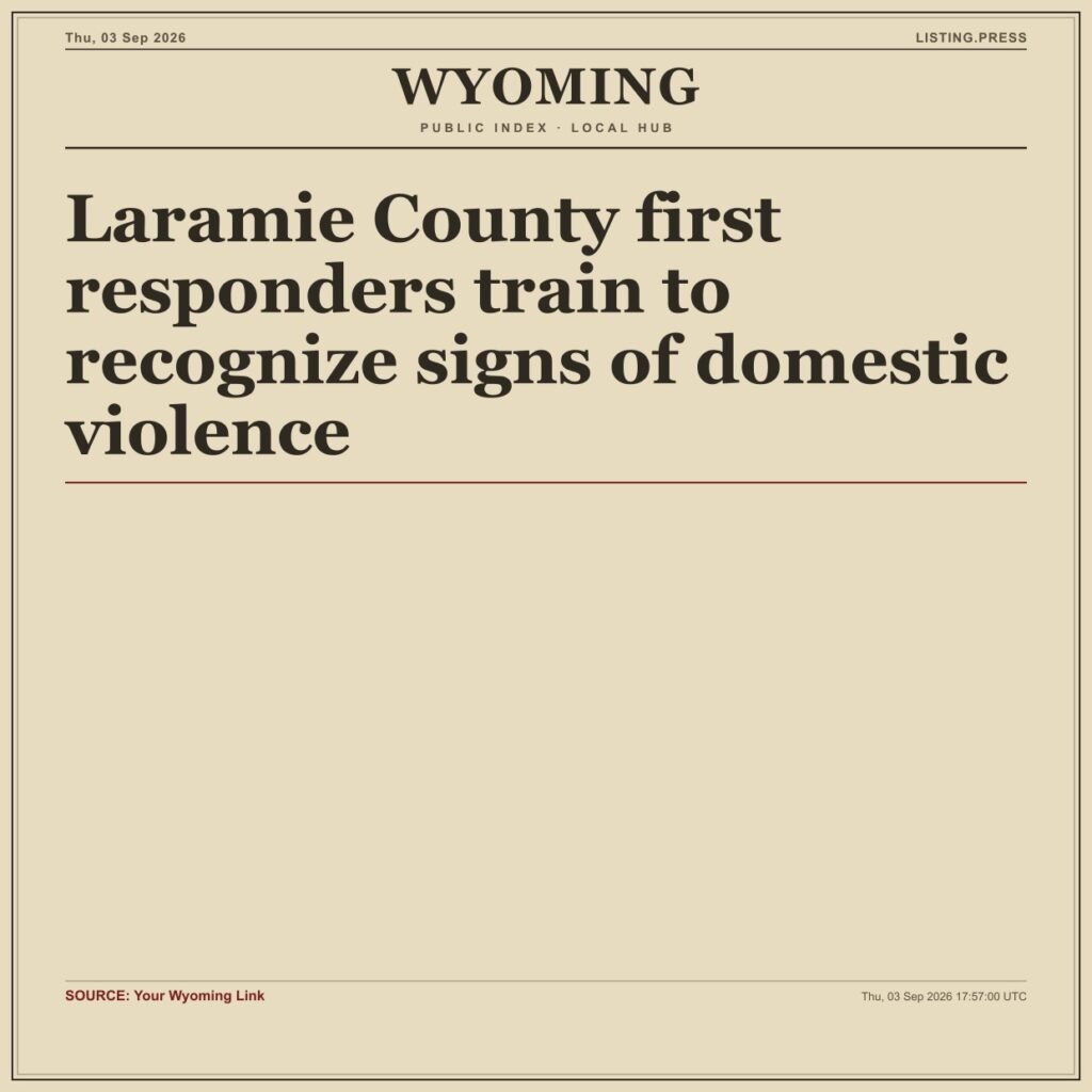 Laramie County first responders train to recognize signs of domestic violence
