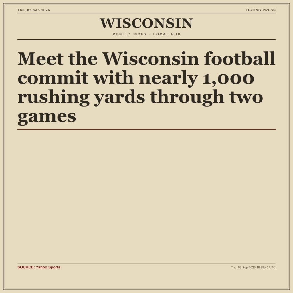 Meet the Wisconsin football commit with nearly 1,000 rushing yards through two games